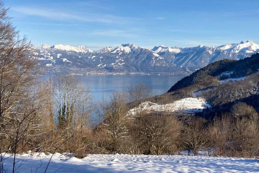 Duplex En Station Vue Sur Lac Leman Thollon-les-Memises ภายนอก รูปภาพ